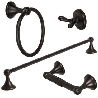 4 Piece Bathroom Accessory Hardware Set Oil Rubbed Bronze Bath Towel Bar S